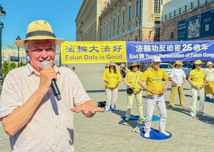 Image for article สวีเดน : การประท้วงและการชุมนุมอย่างสงบในสตอกโฮล์มในวาระครบรอบ 26 ปีของการประทุษร้ายในประเทศจีน